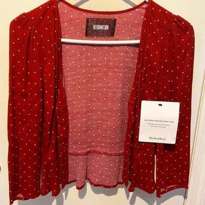 Reformation Printed Button Up Top